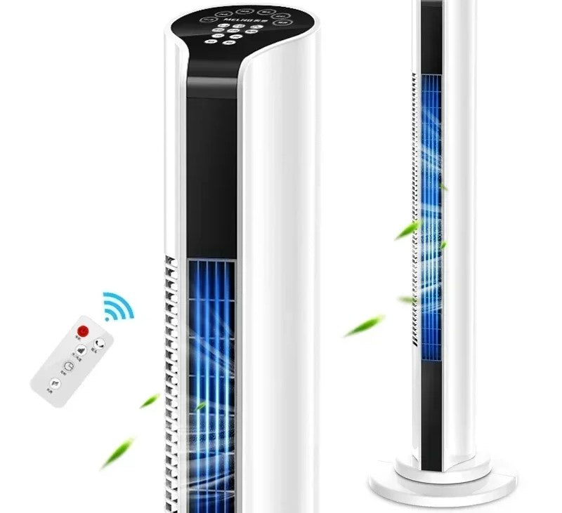 New Modern Space Saving 220V Home Air Conditioner Leafless Electric Fan Remote Control Floor Air Circulation Fan Energy Saving Air Conditioning Fan