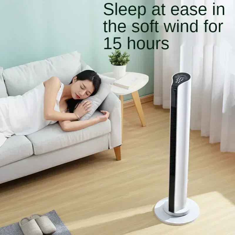 New Modern Space Saving 220V Home Air Conditioner Leafless Electric Fan Remote Control Floor Air Circulation Fan Energy Saving Air Conditioning Fan