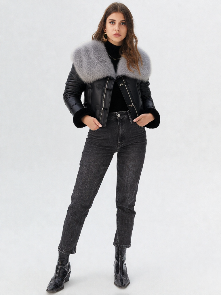 New Fur Coat for Women Leather Jackets