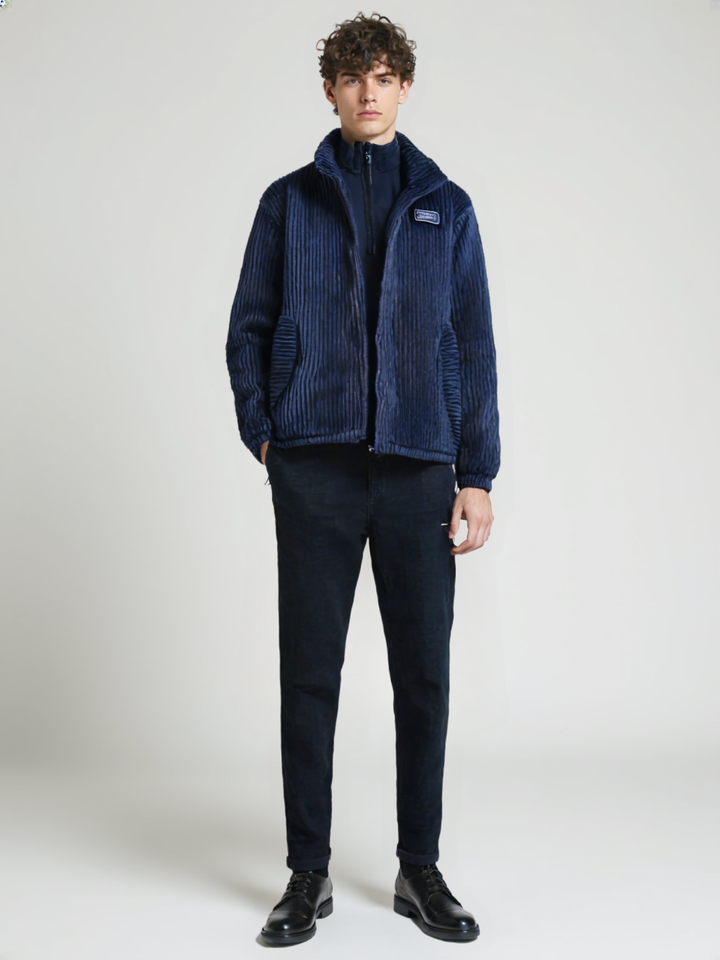 Fusion Corduroy Parka Jacket Men Cotton Padded Parkas Autumn Puffer Jacket Male Fashion