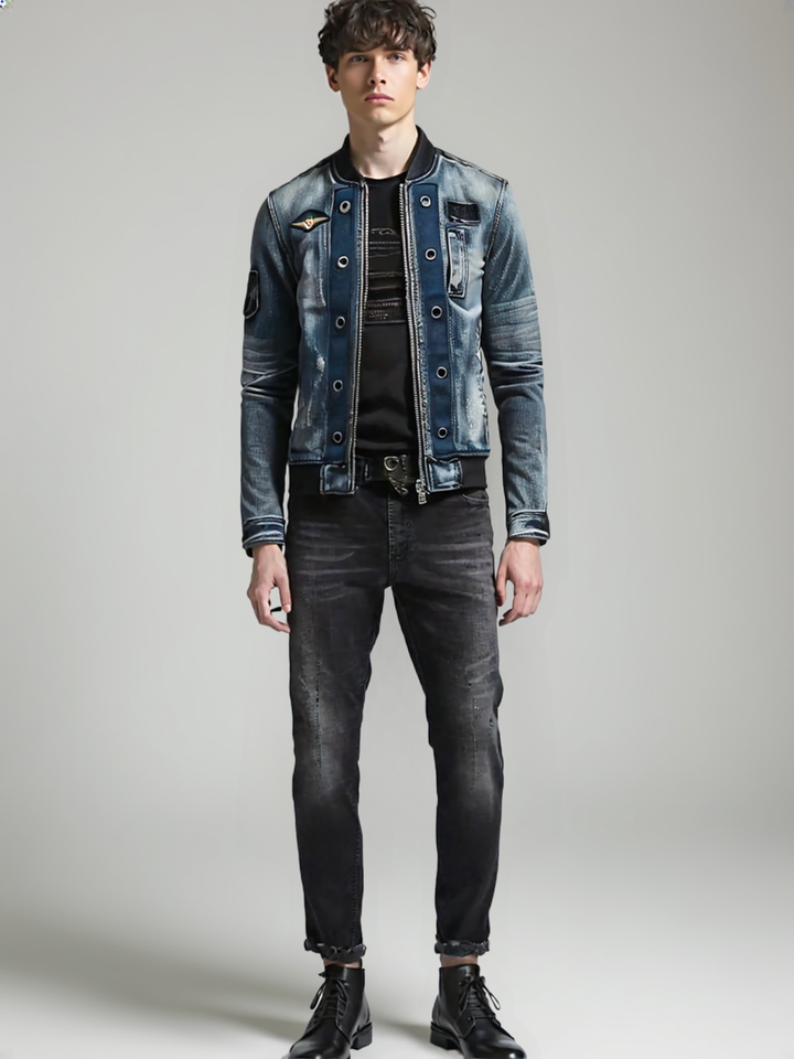 New Premium Designed Stand Collar Mens Jacket