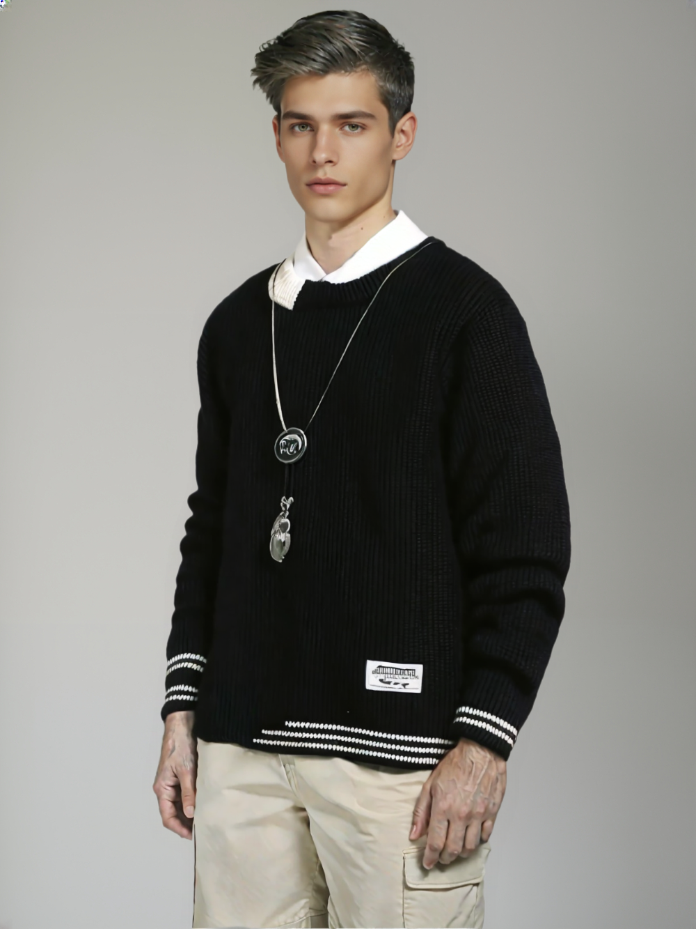 New Fusion Italian Style Unisex Winter Sweater Pullover
