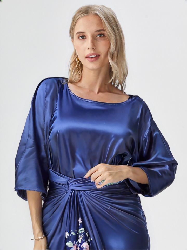 New Printed Two Piece Sets Skirt Womens O-Neck Loose 2 Piece Suit 