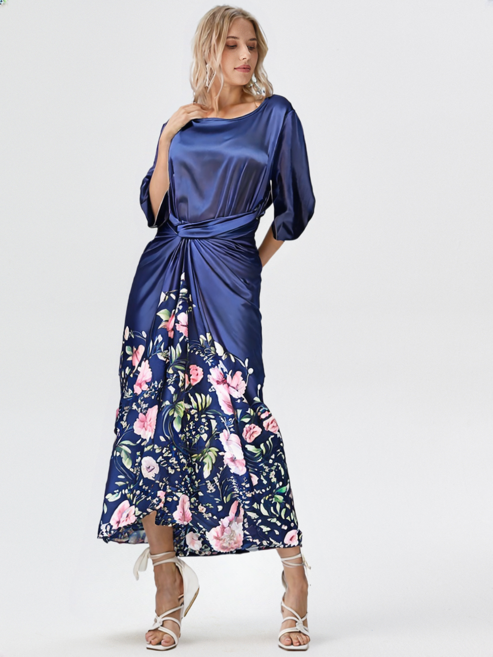 New Printed Two Piece Sets Skirt Womens O-Neck Loose 2 Piece Suit 