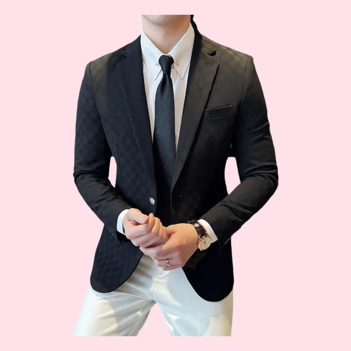 New Men Spring Plaid Blazers Modern Casual Business Wear