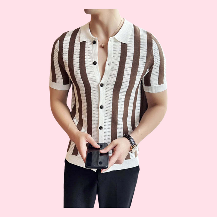 New Premier Summer Striped Knitted Shirt for Men