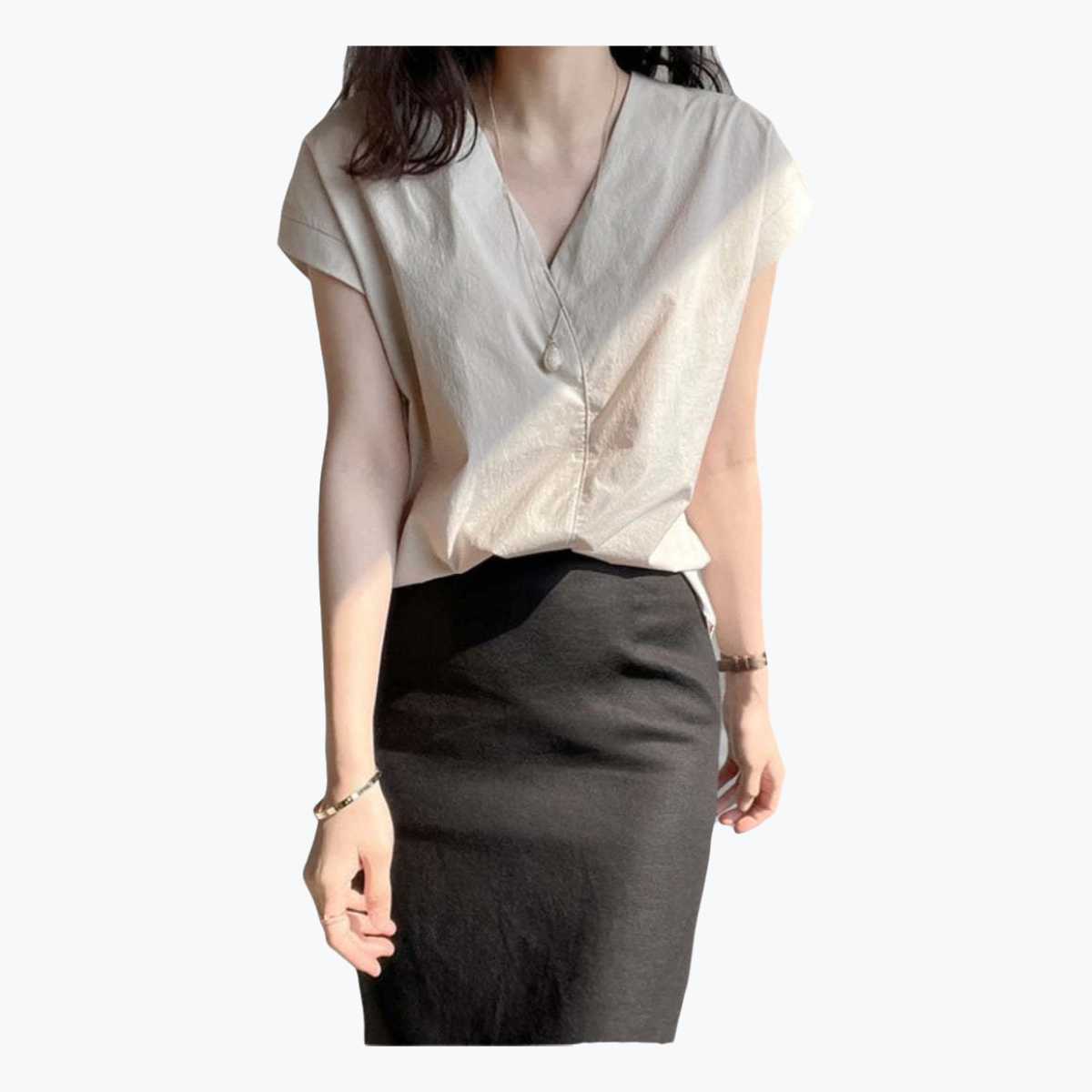 Shirts & Blouses for Women Half Sleeve Summer Loose Button up Woman Top V Neck Simple Cheap Stylish Offer Aesthetic Hot Xl S Xxl