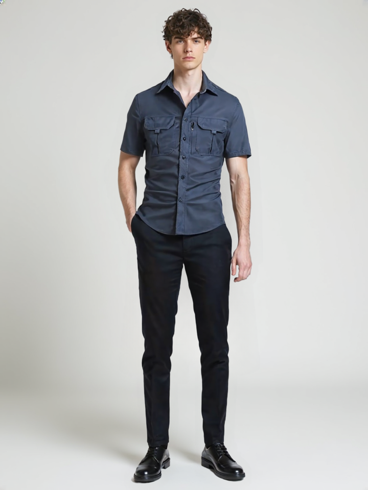 Summer Men Short Sleeve Shirt Casual Wear