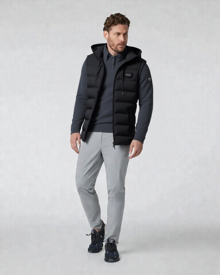 Mens Insulated Hooded Thickened Cotton Vest jacket