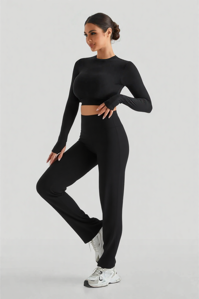 New Woman Straight Yoga Pants Versatile Loose High Waist