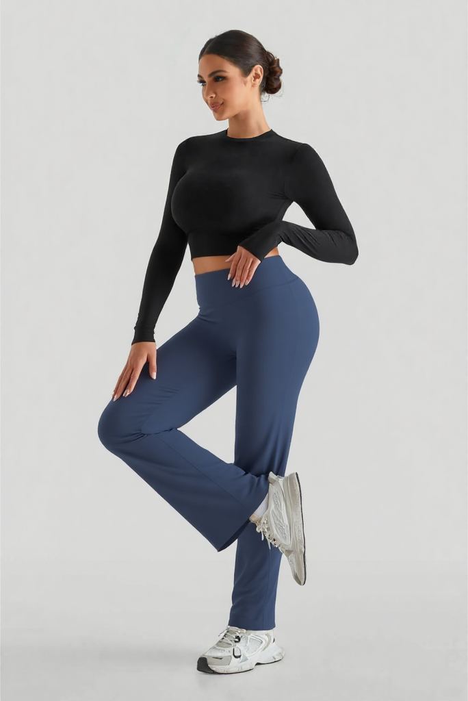 New Woman Straight Yoga Pants Versatile Loose High Waist
