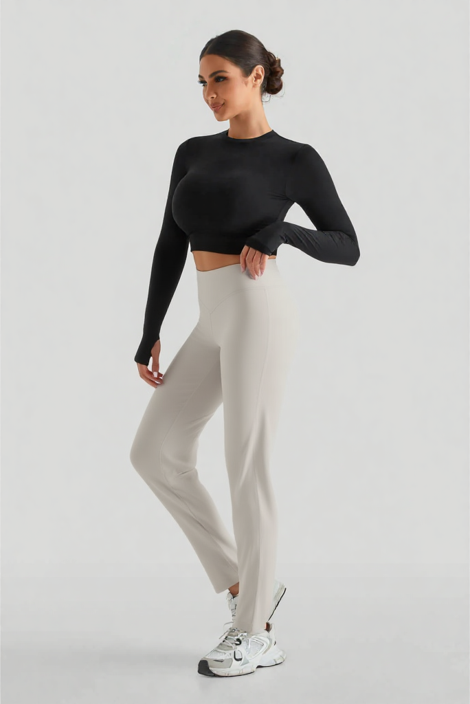 New Woman Straight Yoga Pants Versatile Loose High Waist