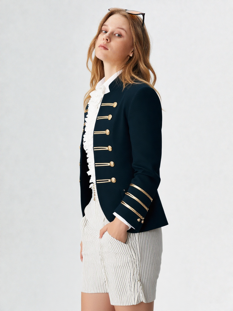 New British Style Woman Jacket Blazer 