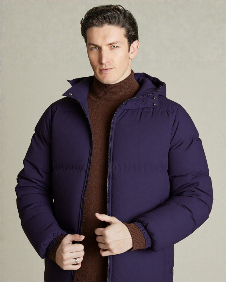 Mens Winter Cotton Parka Jacket Hooded Puffer