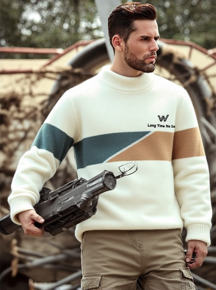 EliteCraf Mens Signature Knit Cardigan Sweater Pullover