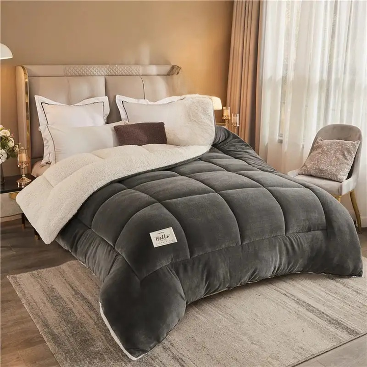 New Thick Milk Fleece Warm Lamb Blanket for Winter Duvet