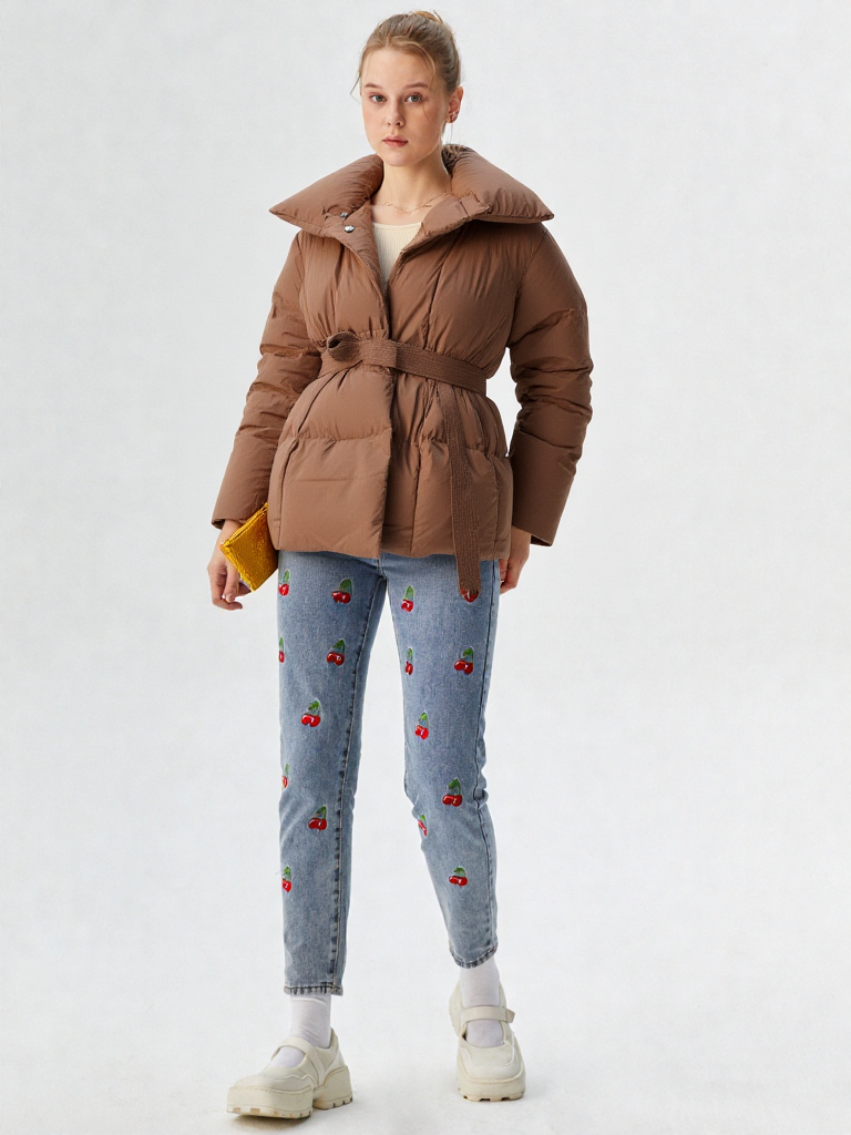 New Women Solid Thicken Cotton Winter Parka Jacket