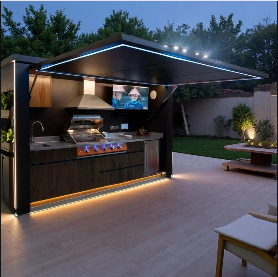 New Weatherproof Shelter BBQ Sink Outdoor Kitchen Counter