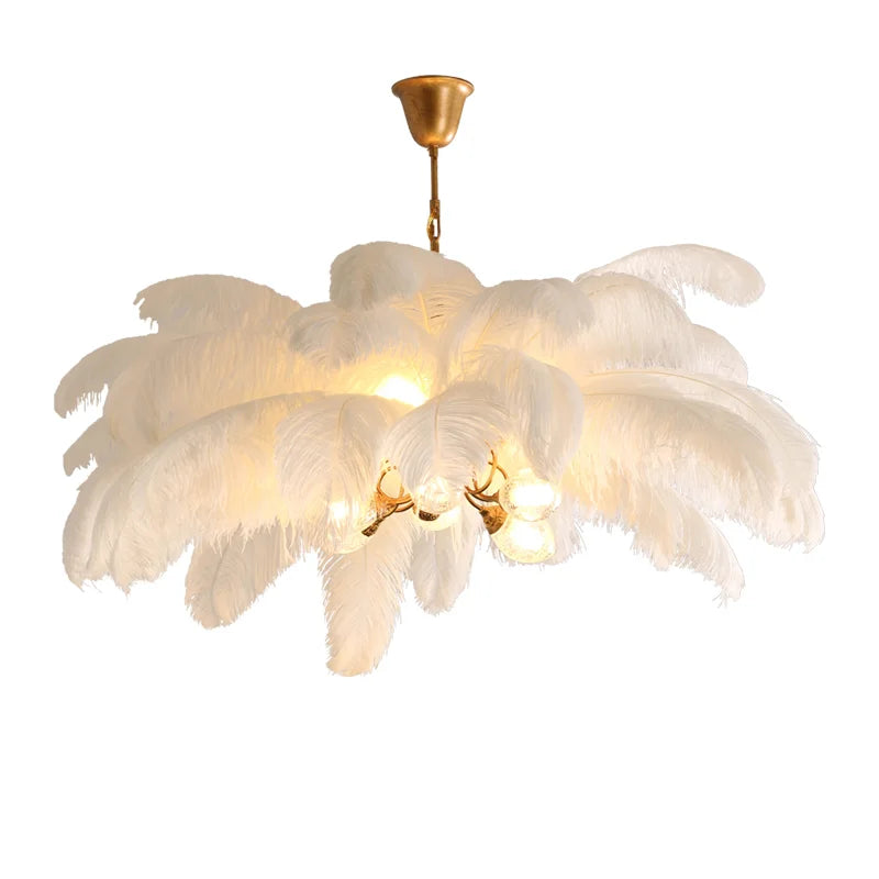 Luxury Feather Chandelier Light Cloud Pendant 