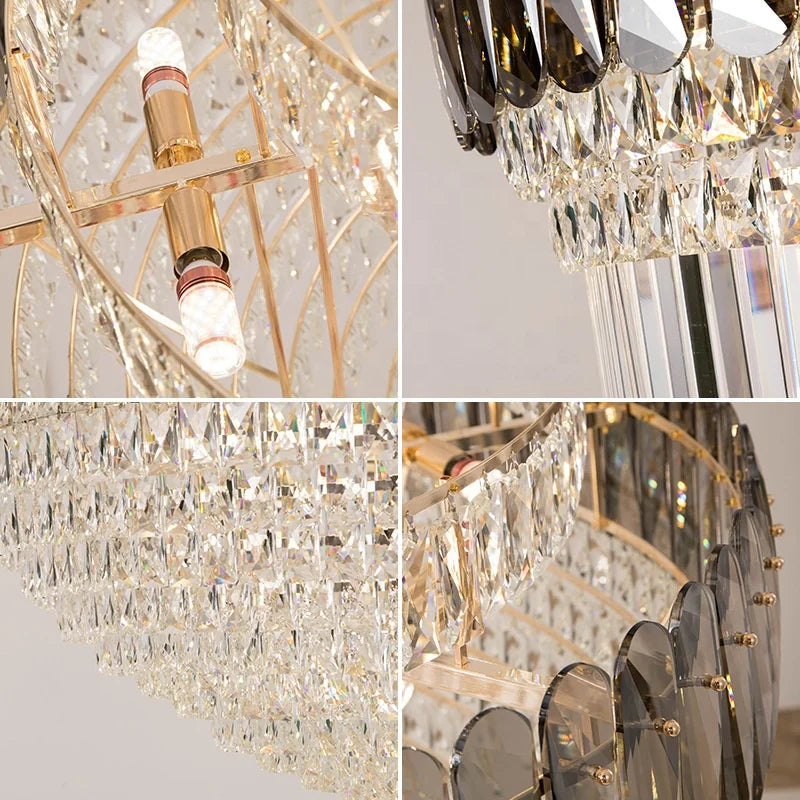 Luxury Crystal Home Lighting Gold Chandelier 
