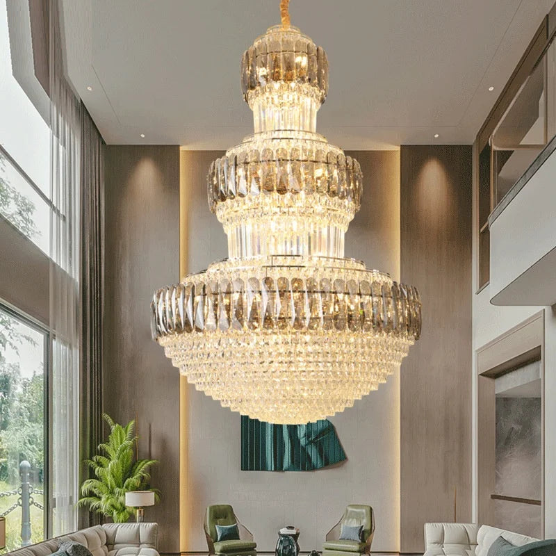 Luxury Crystal Home Lighting Gold Chandelier 