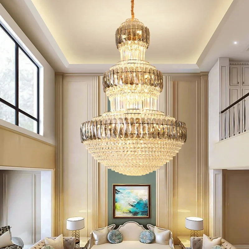 Luxury Crystal Home Lighting Gold Chandelier 