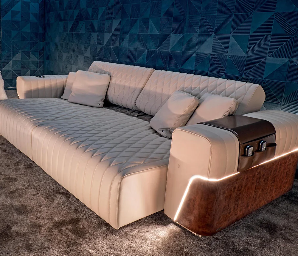 New Home Luxury Cinema Leather Sofa 