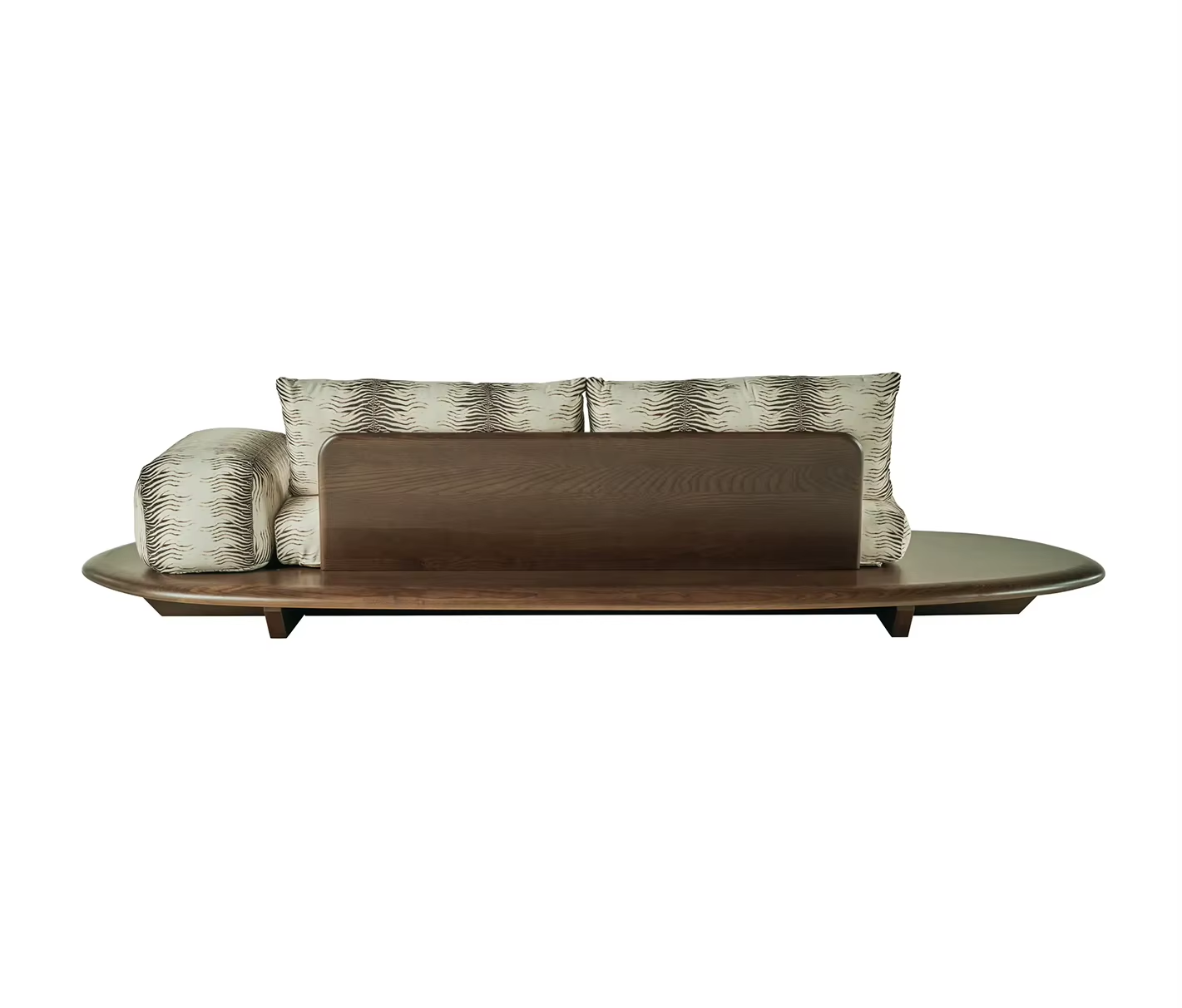 New Italian Luxury Fabric Luxury Sofa Set with Wooden Base 