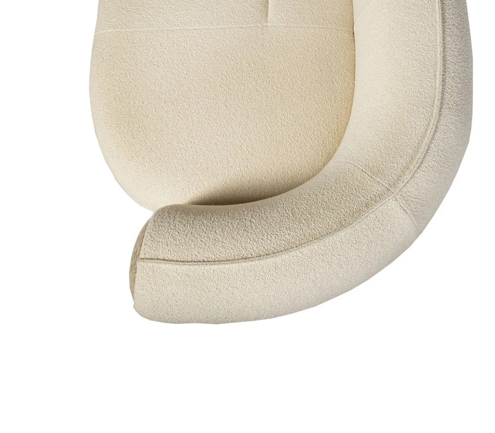 Modern Retro White Boucle Luxury Living Room Sofa