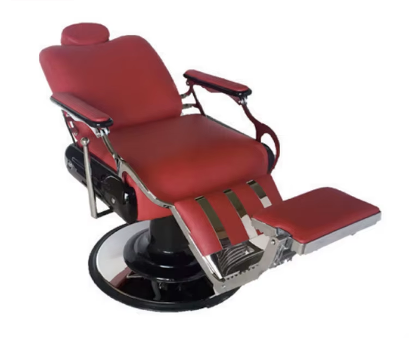 Modern Hydraulic Barber Salon Chair Synthetic Leather
