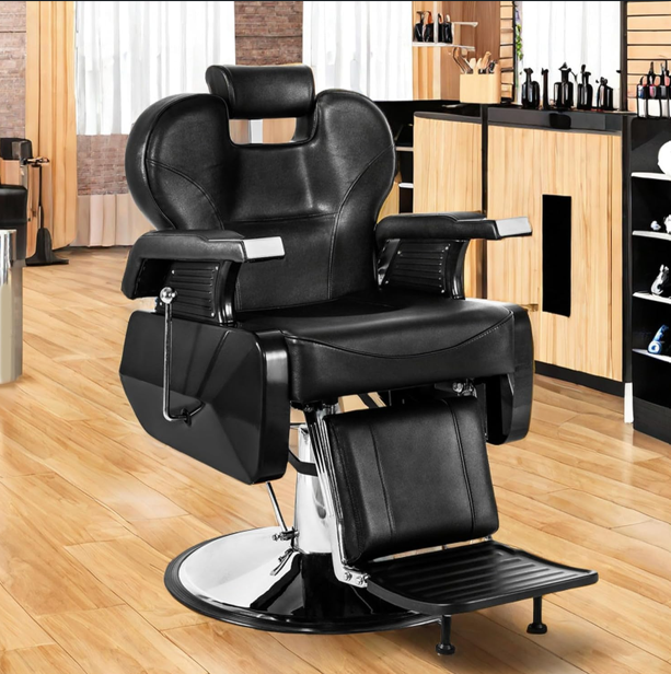 Luxury Gold Heavy Duty Hydraulic Reclining Salon Chair