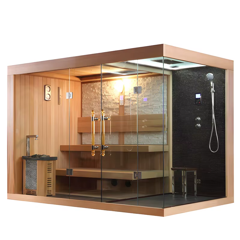 Modern Hemlock Smart Sauna Room  with High Quality Shower Room