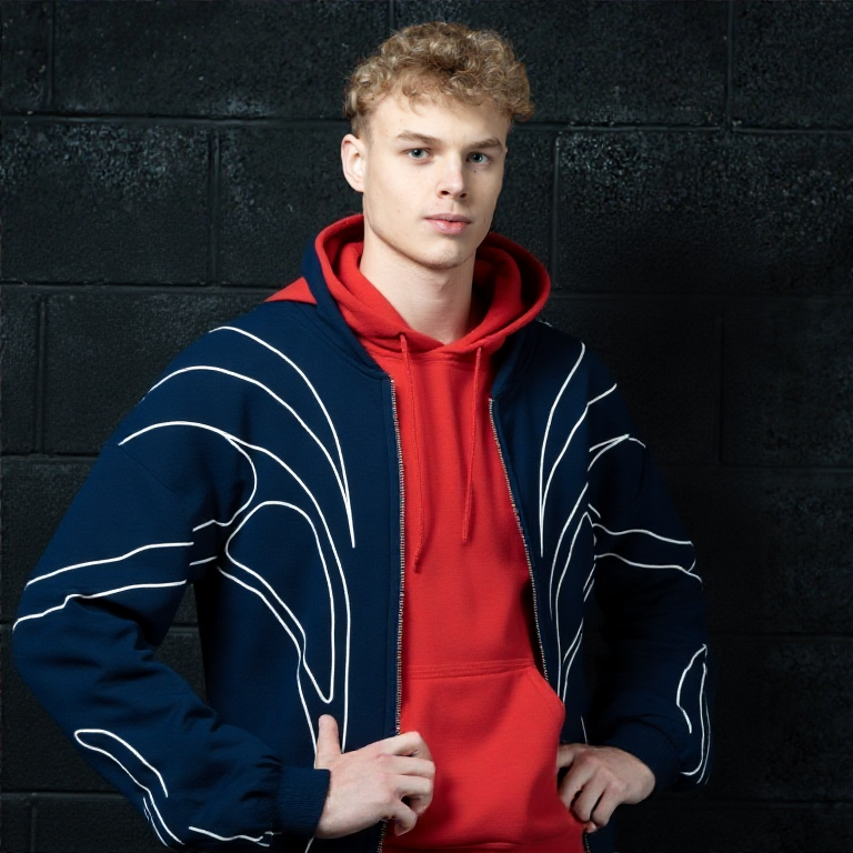 New American Style Oversized Embroidered Mens Hoodie 