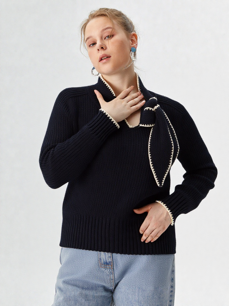 New Winter Long Sleeve Women Knitted Sweater