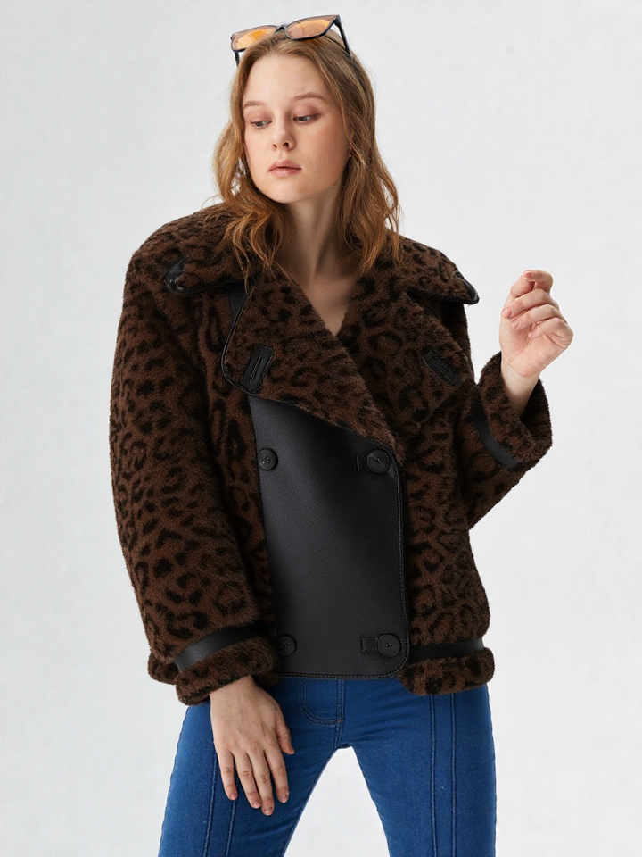 New Leopard Print Double Side Women Jacket