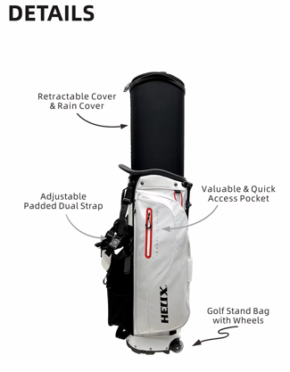 New Pro Golf Stand Travel Bag with 6 Way Divider