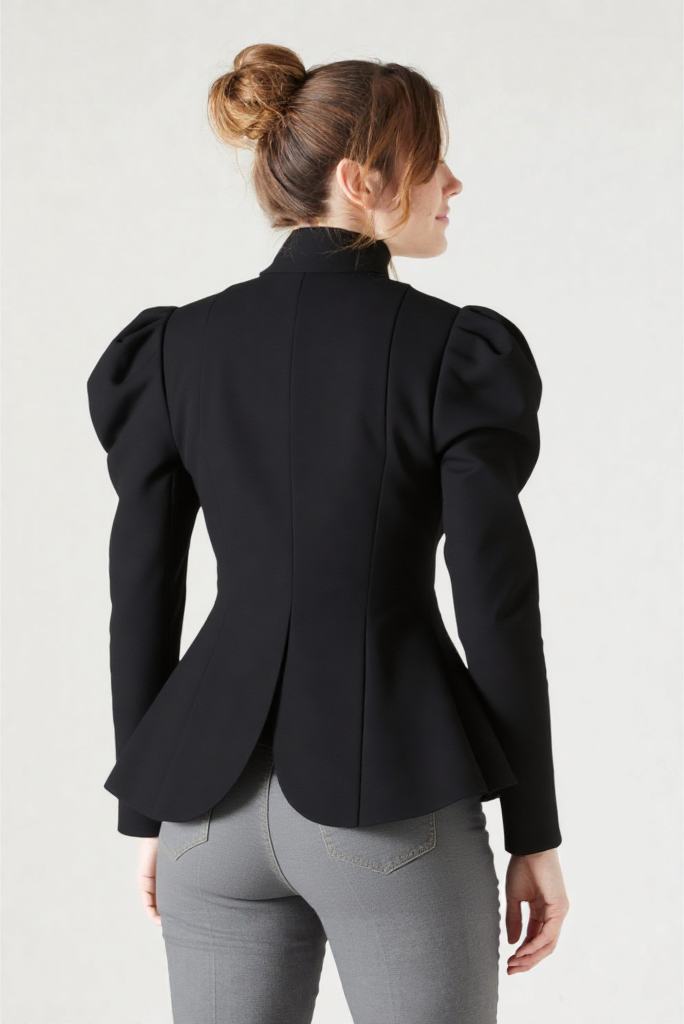 New French Retro Stand-Up Collar Women Blazer