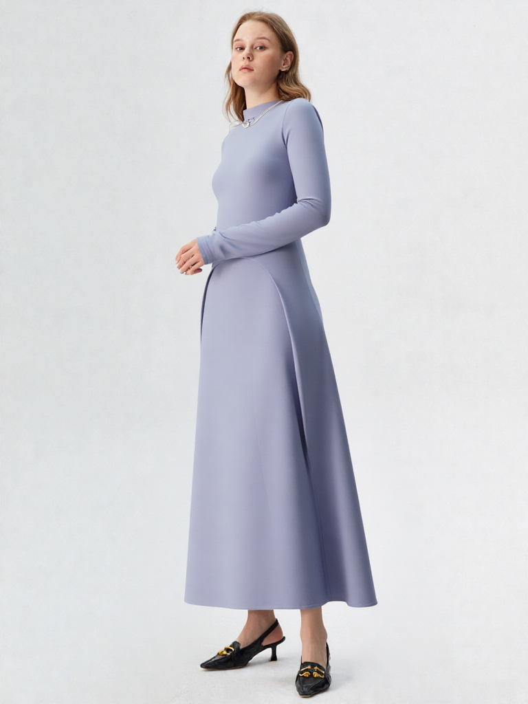 Women High Waist Dress Elegant  Slim Fit Maxi Party Dress