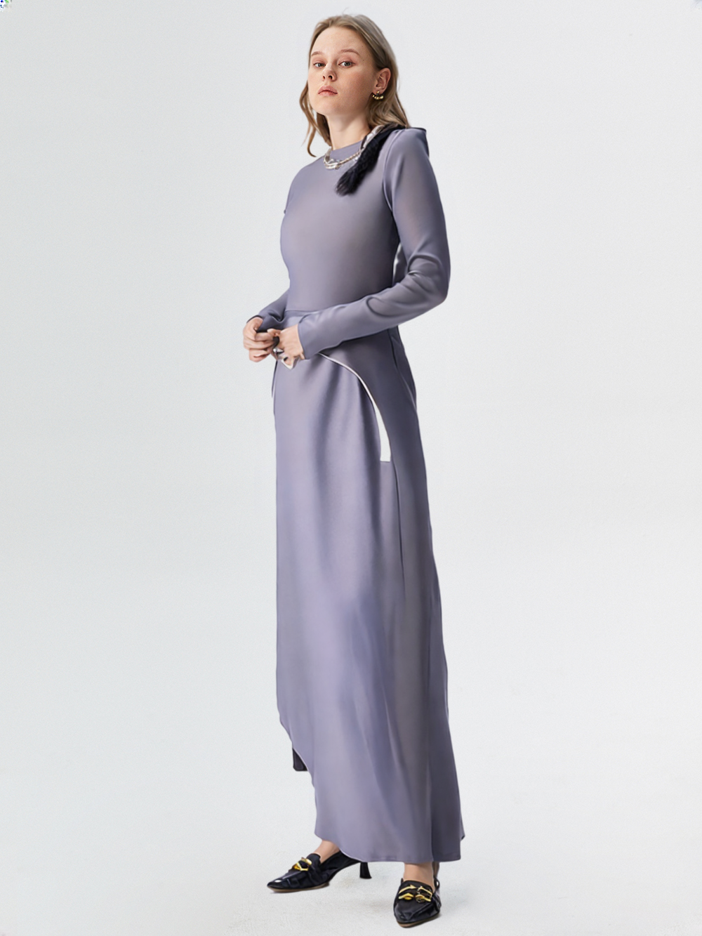 Women High Waist Dress Elegant  Slim Fit Maxi Party Dress