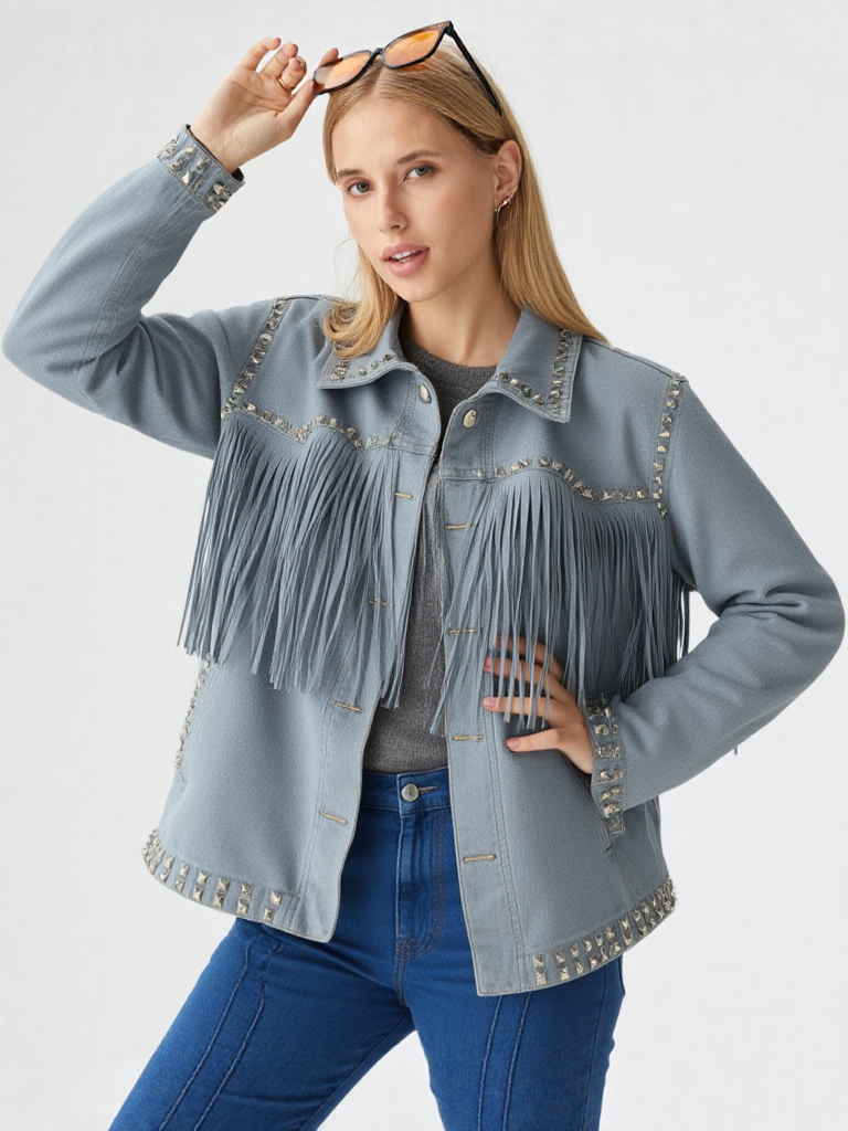 New Italian Women Versatile Denim Jacket 