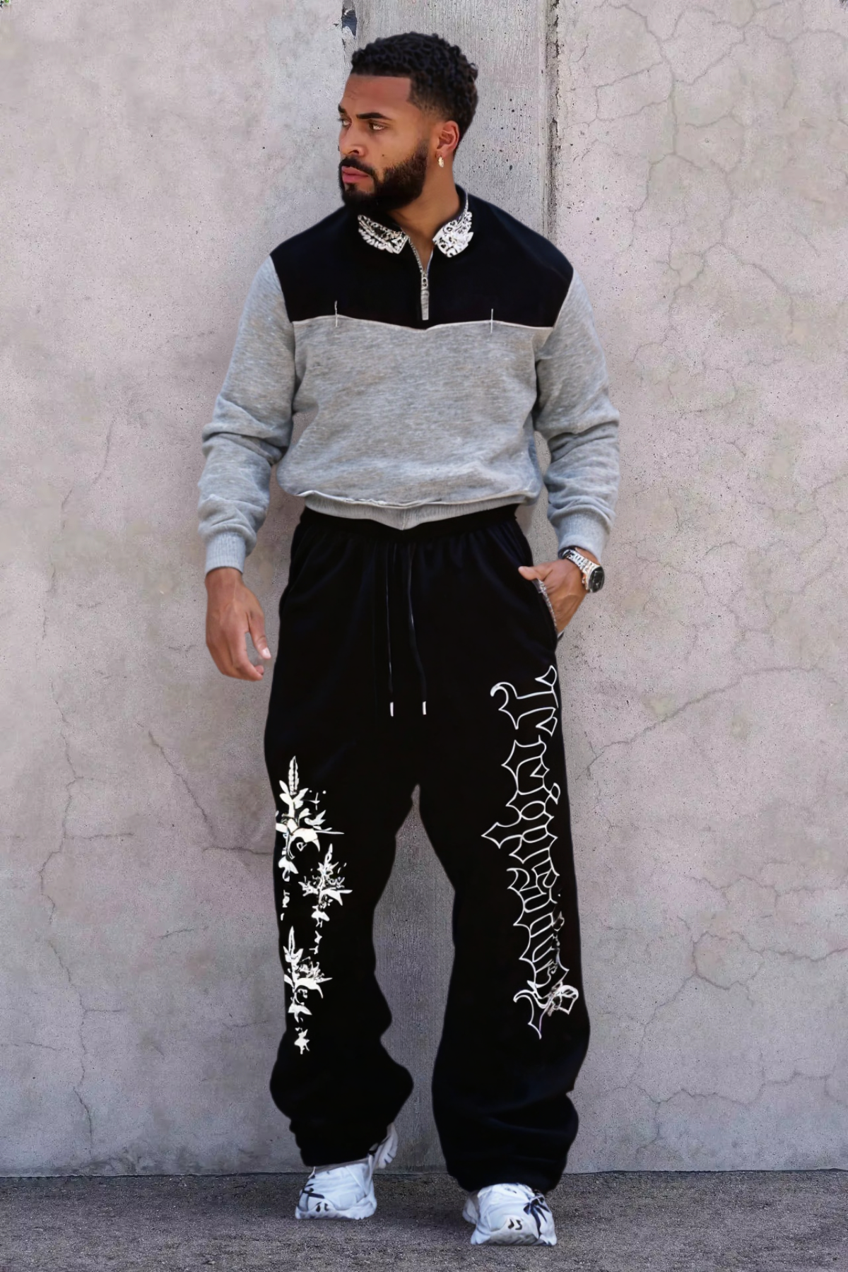 Mens Drawstring Streetwear Casual Sports Trousers