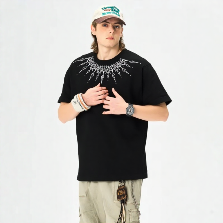 Mens New Casual Printed Cotton Shirt