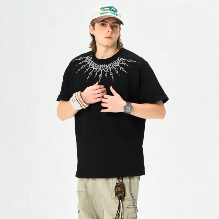 Mens New Casual Printed Cotton Shirt