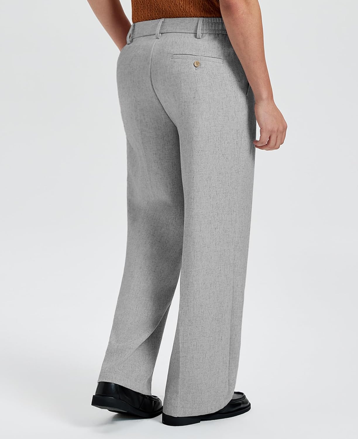 Mens Linen Casual Dress Pants Work Office Trousers