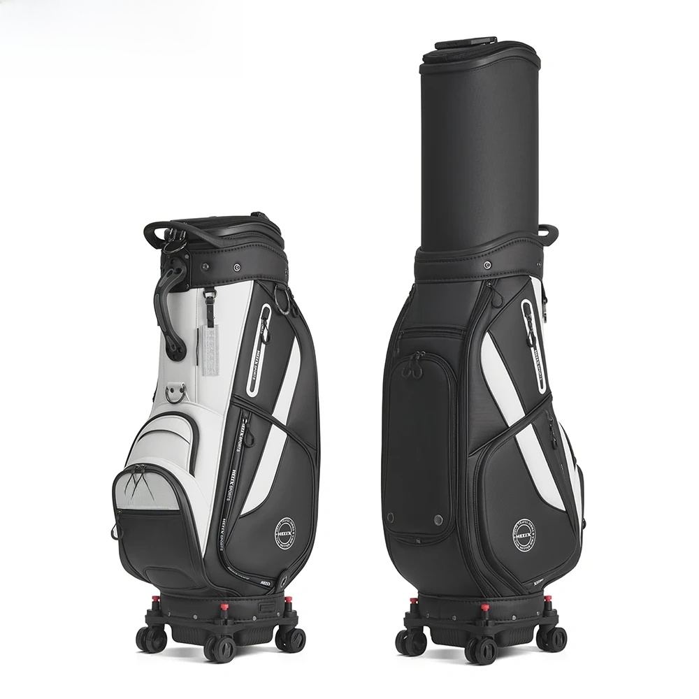 Premium Golf Bag with Wheels  Retractable Top Traveling Full Length Divider