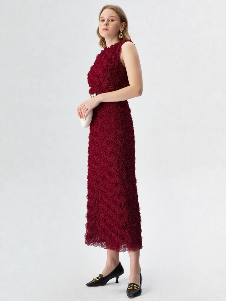 New Women Flower High Waist Casual Party Dress