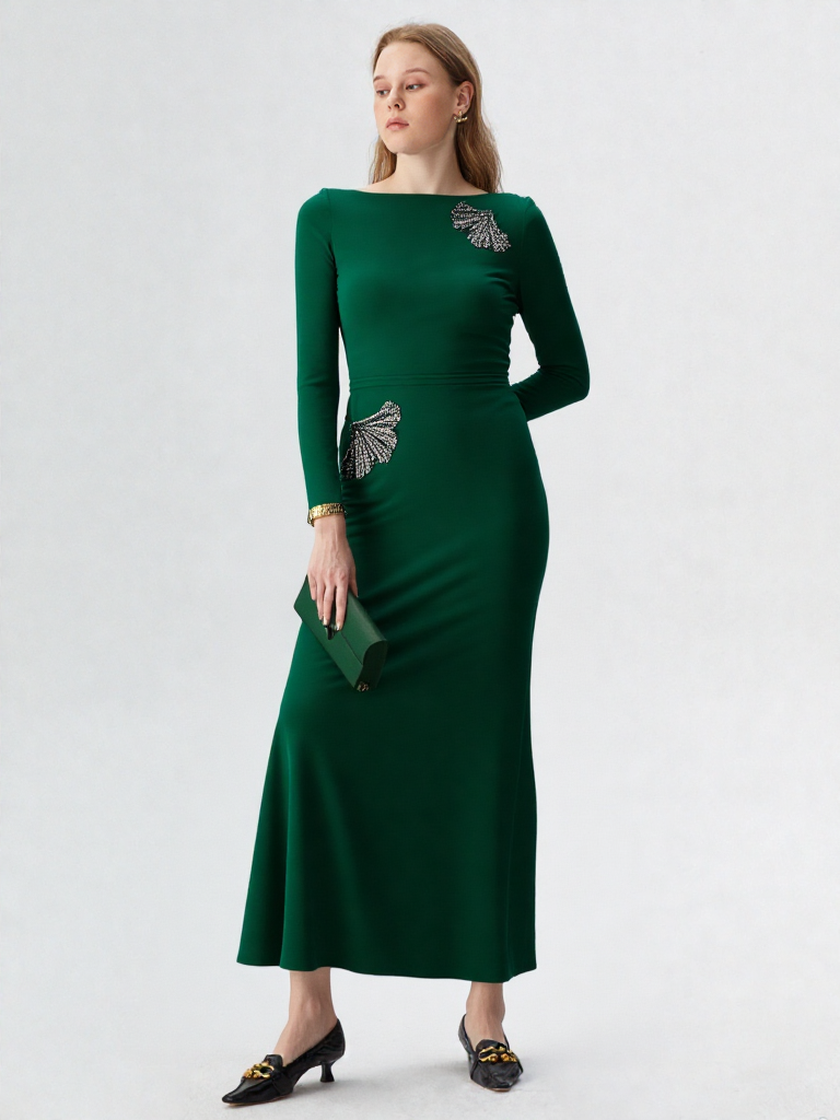 Women Party Bride Dresses Luxury Sequined Modern Gowns