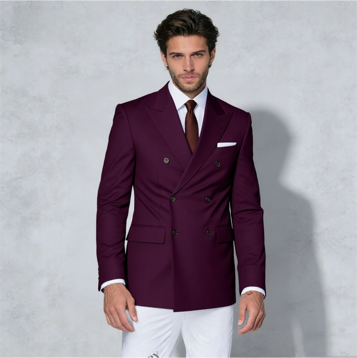 Mens Double Breasted Suit Tuxedo Wedding Party Wear "2 Pc