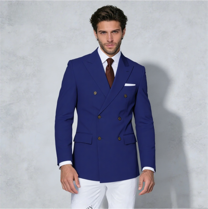 Mens Double Breasted Suit Tuxedo Wedding Party Wear "2 Pc