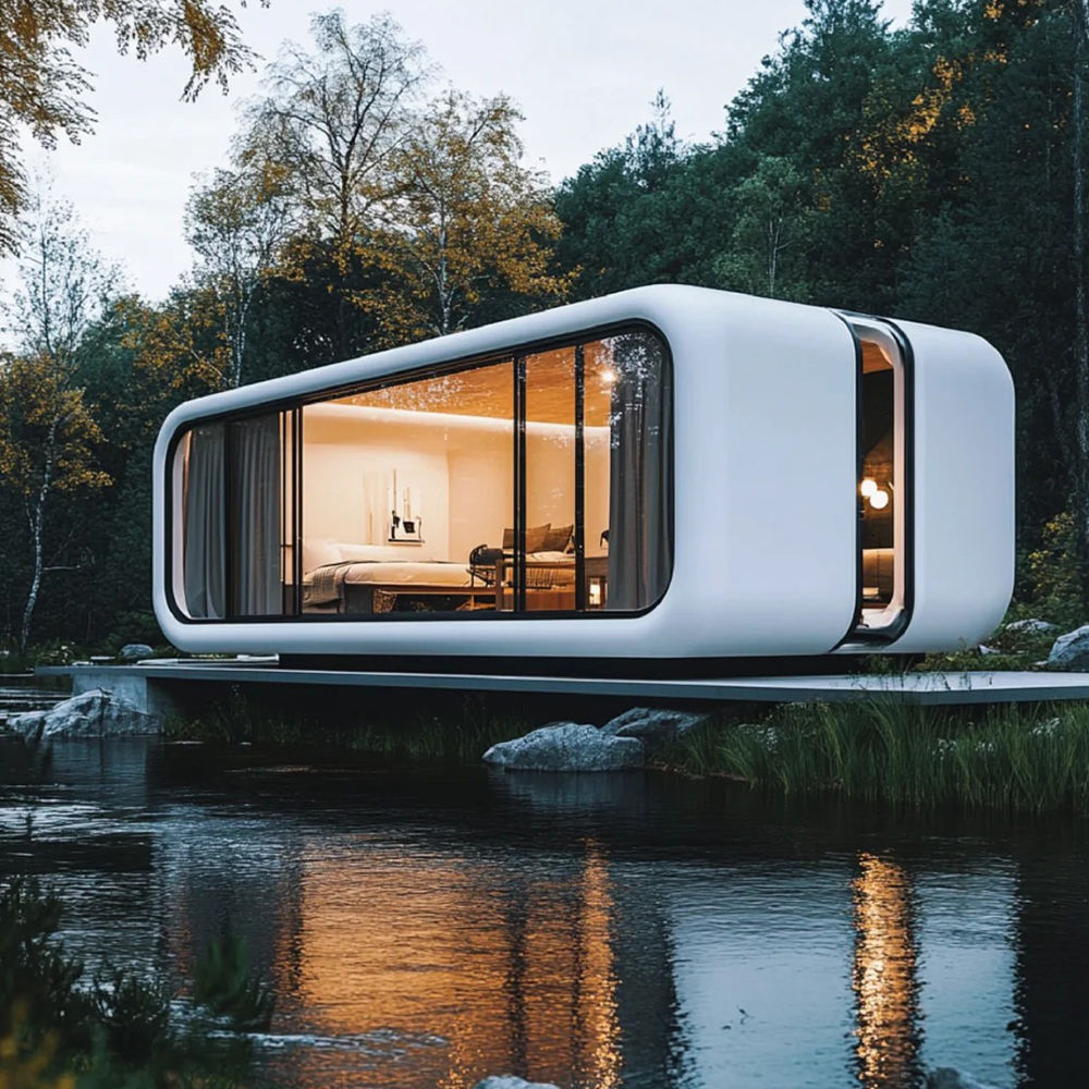Modern Luxury 20Ft/40Ft Iconic Double Expansion Apple Cabin Solar-Powered